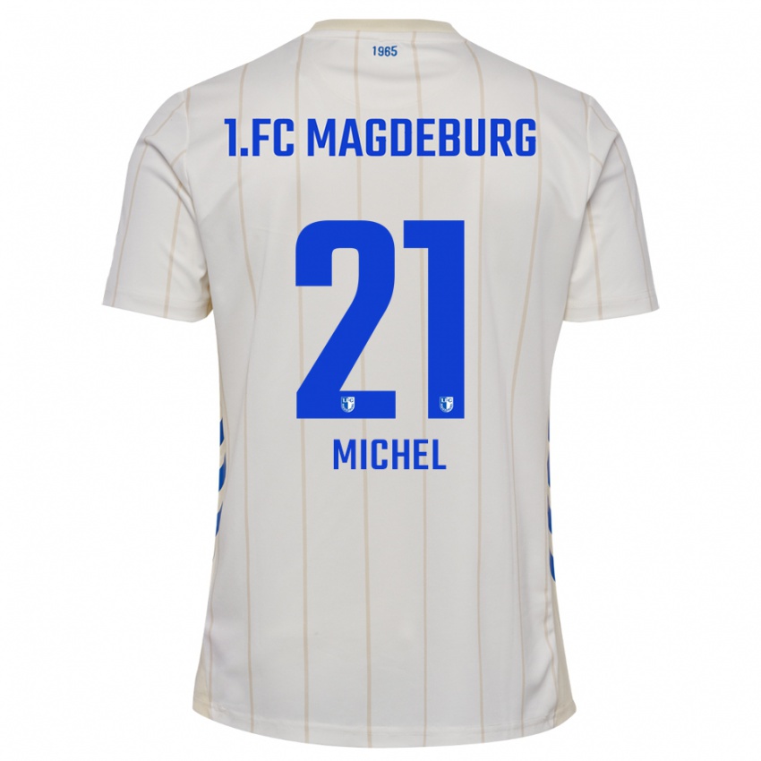 גברים פאלקו מישל #21 לבן כחול הרחק ג'רזי 2025/26 חולצה קצרה