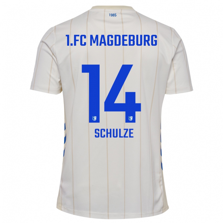 גברים קונר נואל שולצה #14 לבן כחול הרחק ג'רזי 2025/26 חולצה קצרה