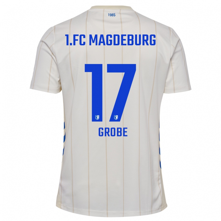 גברים Theresa Grobe #17 לבן כחול הרחק ג'רזי 2025/26 חולצה קצרה