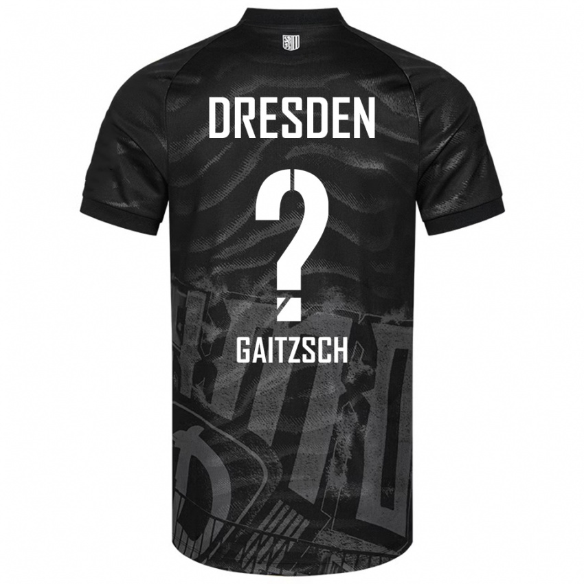 גברים Lisa Gaitzsch #0 שחור אפור הרחק ג'רזי 2025/26 חולצה קצרה