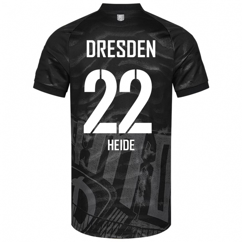 גברים Pepe Heide #22 שחור אפור הרחק ג'רזי 2025/26 חולצה קצרה