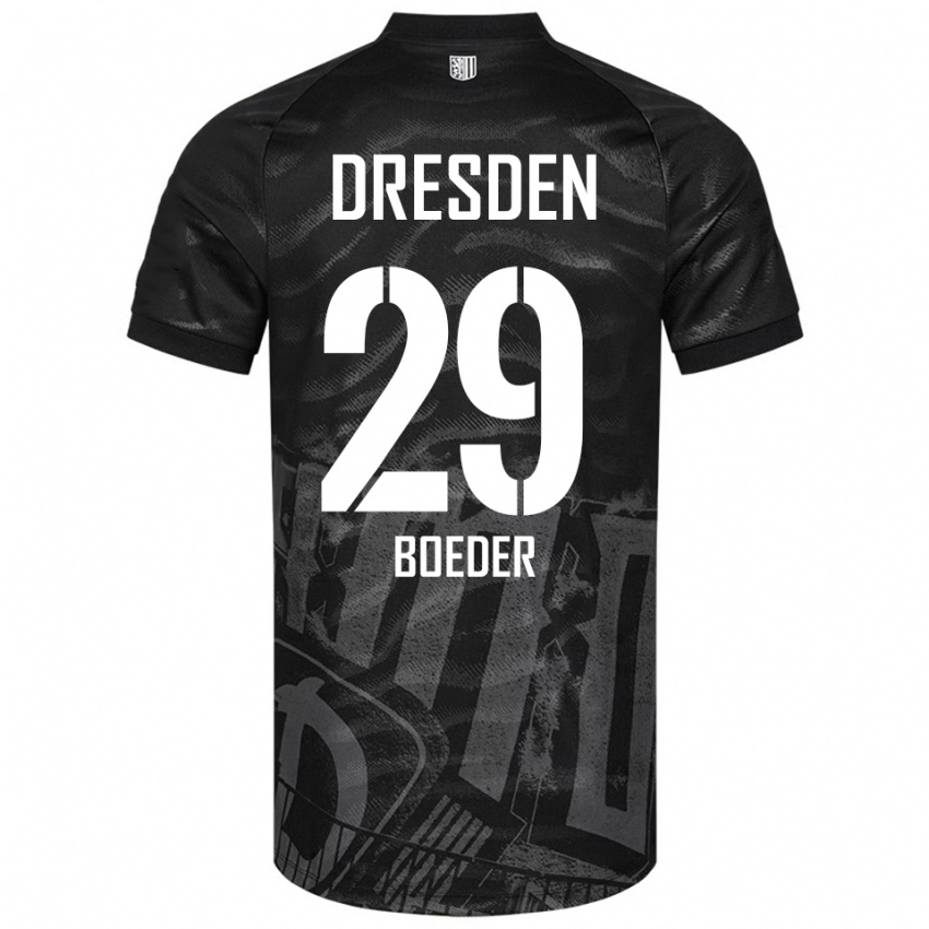 גברים לוקאס בודר #29 שחור אפור הרחק ג'רזי 2025/26 חולצה קצרה