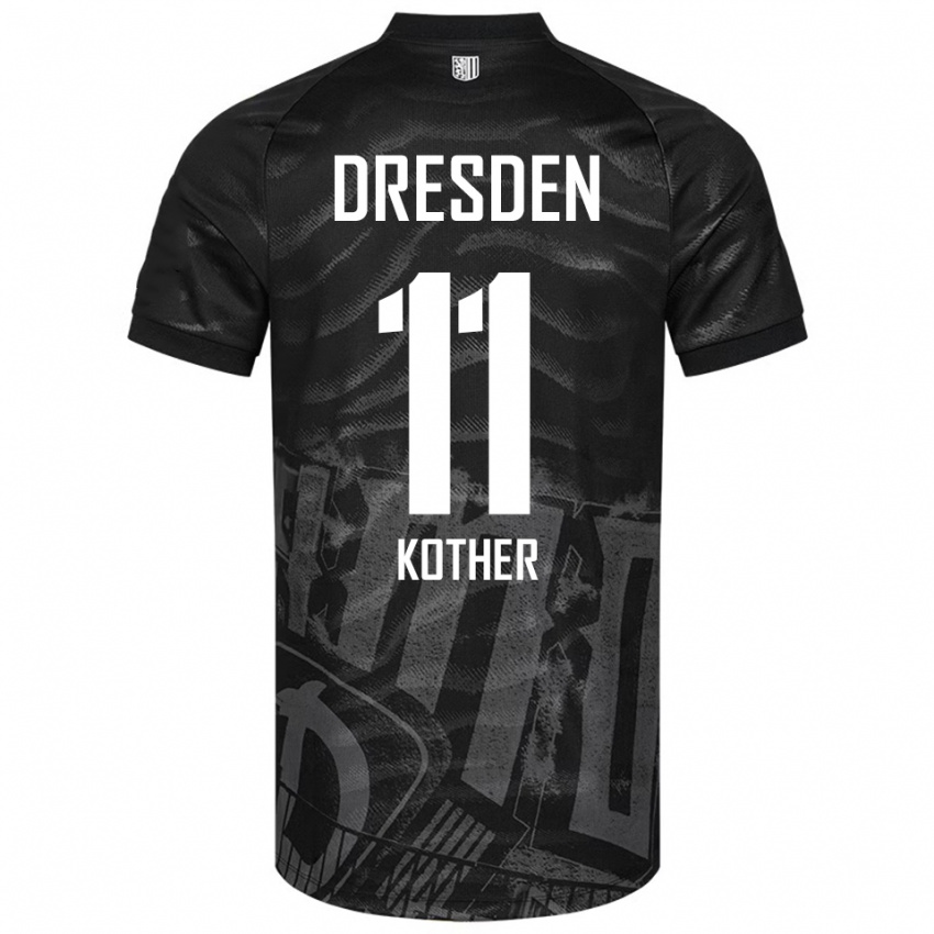 גברים דומיניק קותר #11 שחור אפור הרחק ג'רזי 2025/26 חולצה קצרה