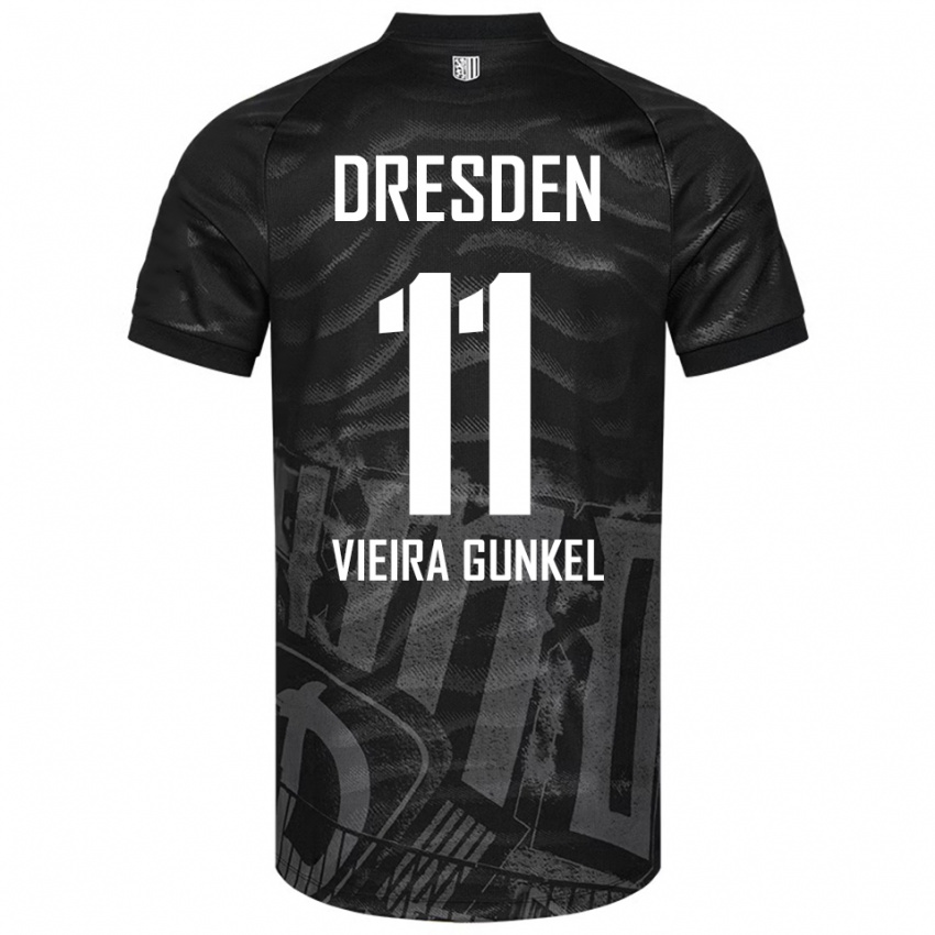 גברים Joel Vieira Gunkel #11 שחור אפור הרחק ג'רזי 2025/26 חולצה קצרה