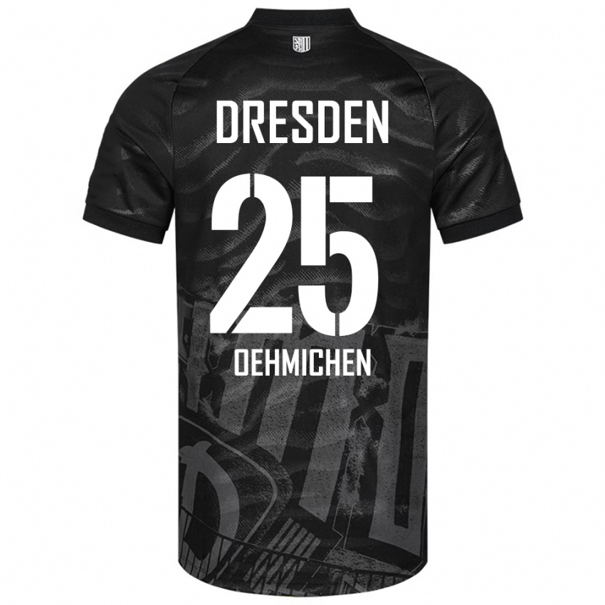 גברים Jonas Oehmichen #25 שחור אפור הרחק ג'רזי 2025/26 חולצה קצרה