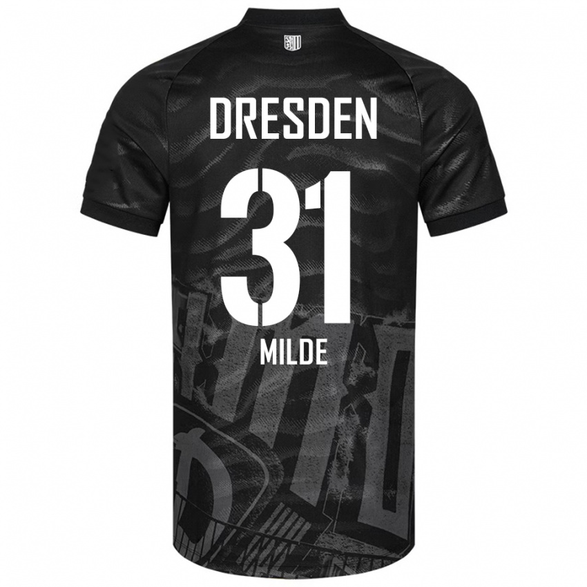 גברים Paul Milde #31 שחור אפור הרחק ג'רזי 2025/26 חולצה קצרה