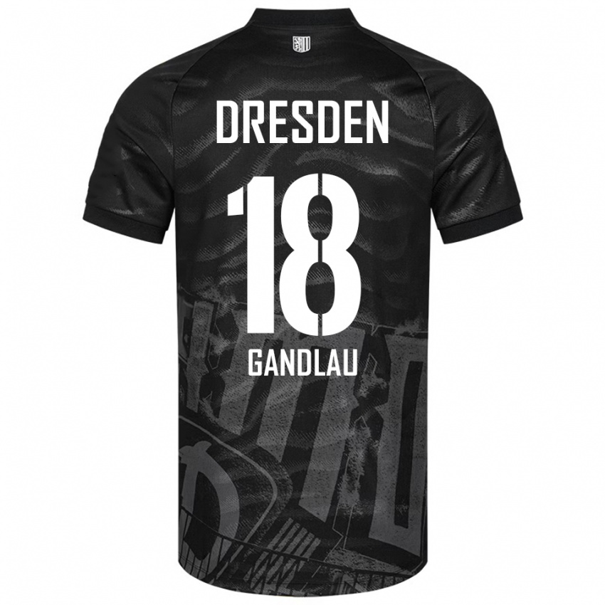 גברים Quentin Gandlau #18 שחור אפור הרחק ג'רזי 2025/26 חולצה קצרה