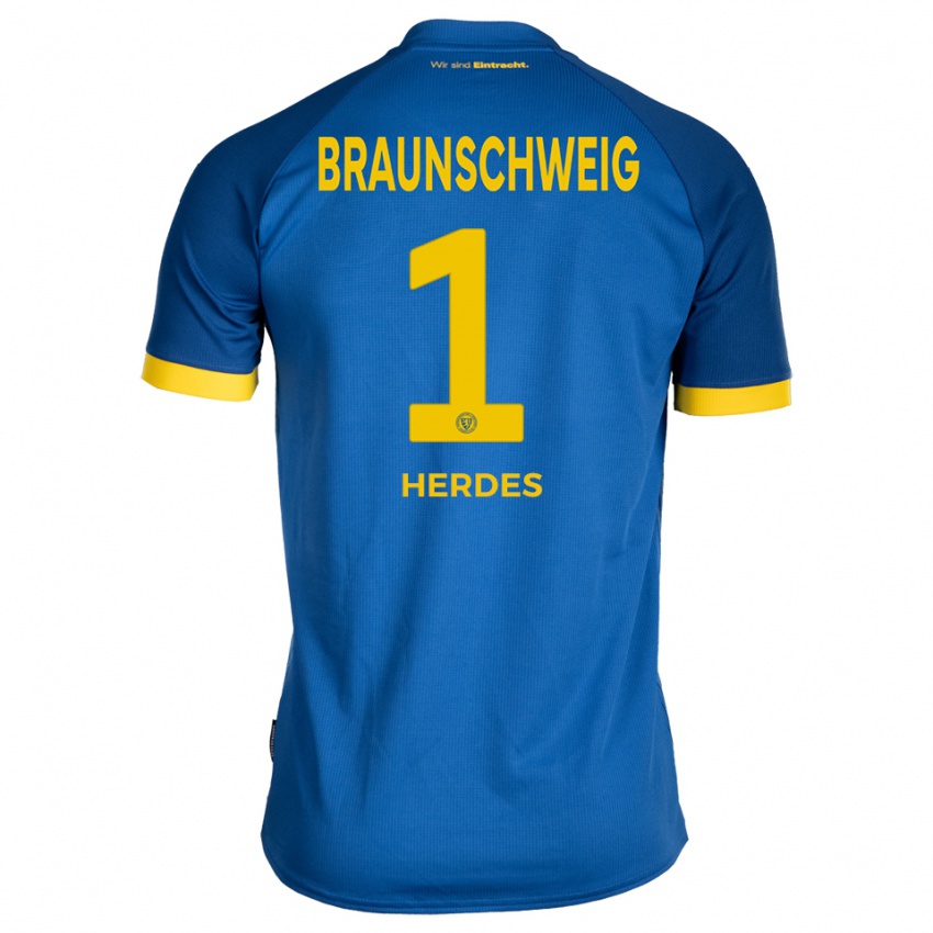 גברים לאון הרדס #1 כחול רויאל צהוב הרחק ג'רזי 2025/26 חולצה קצרה