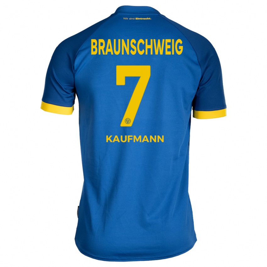 גברים פאביו קאופמן #7 כחול רויאל צהוב הרחק ג'רזי 2025/26 חולצה קצרה