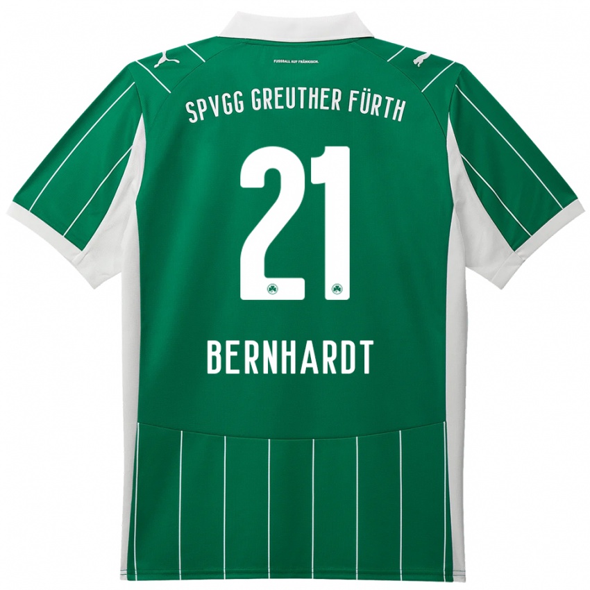 גברים Luca Bernhardt #21 ירוק לבן הרחק ג'רזי 2025/26 חולצה קצרה