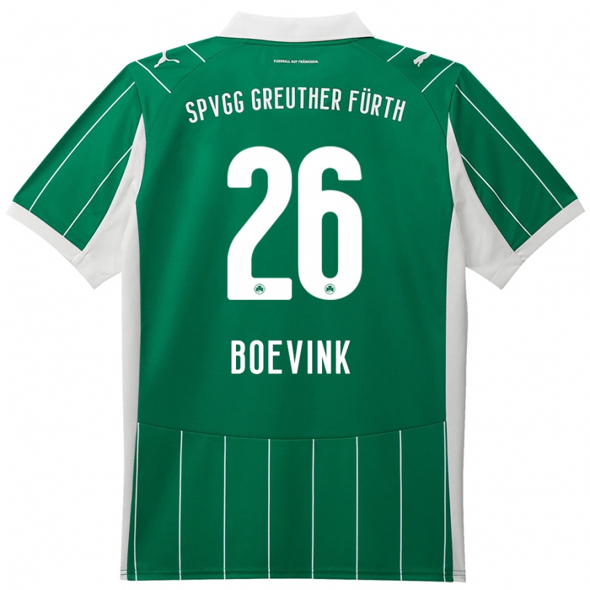 גברים Pelle Boevink #26 ירוק לבן הרחק ג'רזי 2025/26 חולצה קצרה