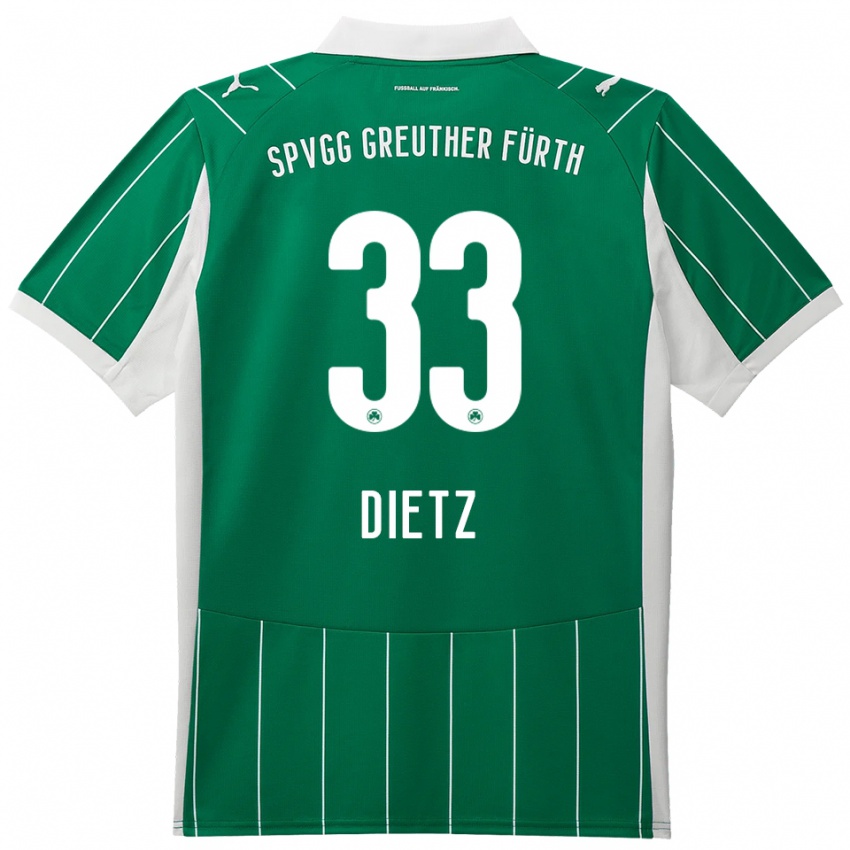גברים מקסימיליאן דיץ #33 ירוק לבן הרחק ג'רזי 2025/26 חולצה קצרה