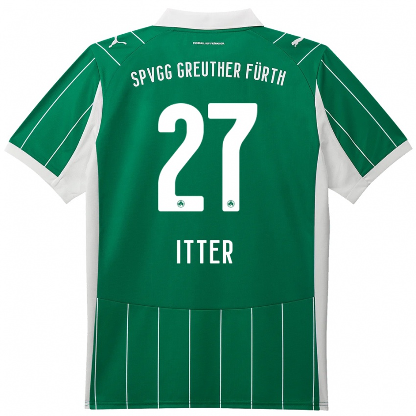 גברים Luca Itter #27 ירוק לבן הרחק ג'רזי 2025/26 חולצה קצרה