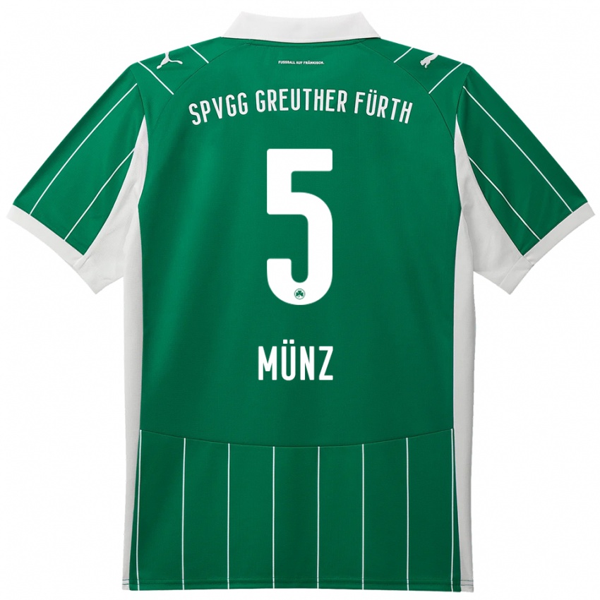 גברים רנו מונז #5 ירוק לבן הרחק ג'רזי 2025/26 חולצה קצרה