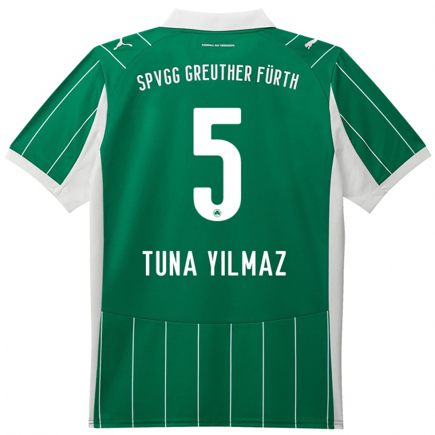 גברים Tuna Yilmaz #5 ירוק לבן הרחק ג'רזי 2025/26 חולצה קצרה