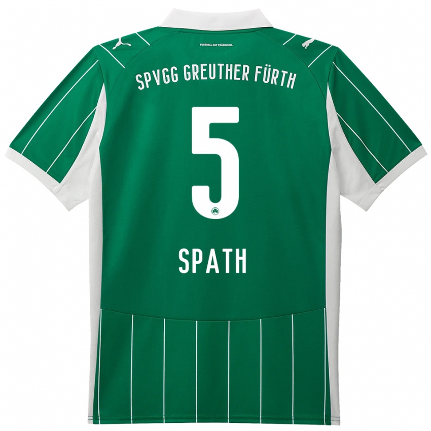 גברים Dominik Spath #5 ירוק לבן הרחק ג'רזי 2025/26 חולצה קצרה