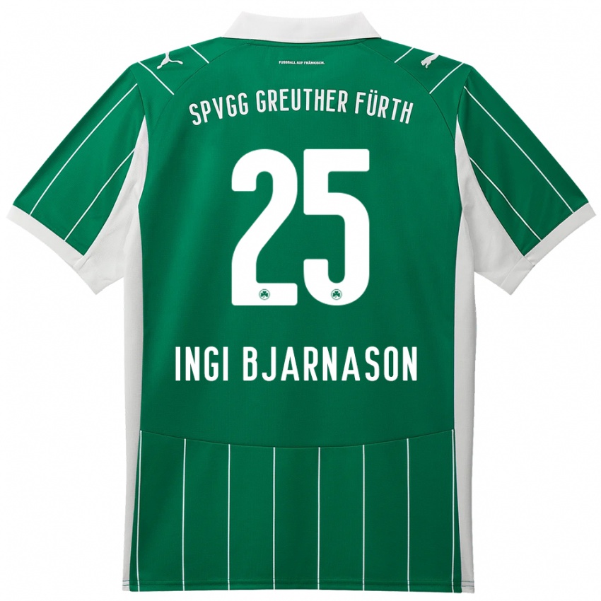 גברים ברייניאר אינגי ביארנסון #25 ירוק לבן הרחק ג'רזי 2025/26 חולצה קצרה