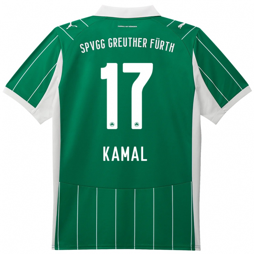 גברים פאדל כמאל #17 ירוק לבן הרחק ג'רזי 2025/26 חולצה קצרה