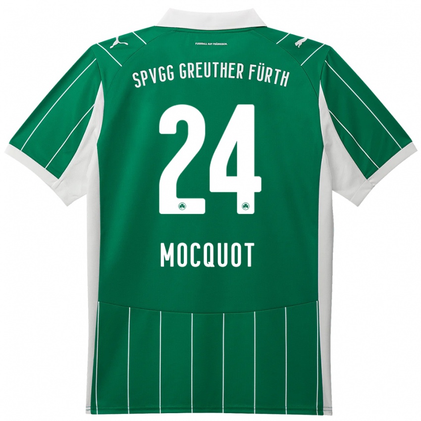 גברים Leonidas Mocquot #24 ירוק לבן הרחק ג'רזי 2025/26 חולצה קצרה