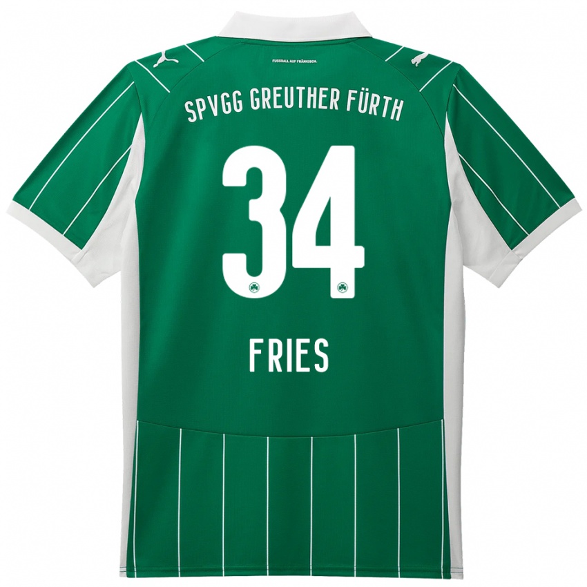 גברים Marlon Fries #34 ירוק לבן הרחק ג'רזי 2025/26 חולצה קצרה