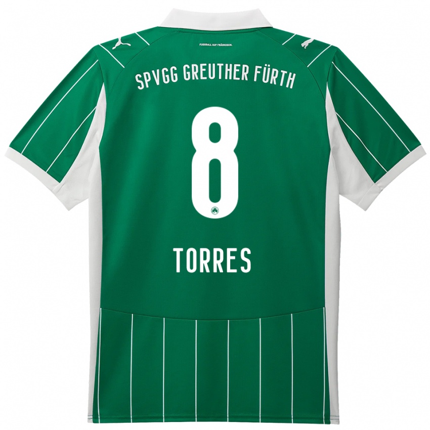 גברים Lucas Torres #8 ירוק לבן הרחק ג'רזי 2025/26 חולצה קצרה