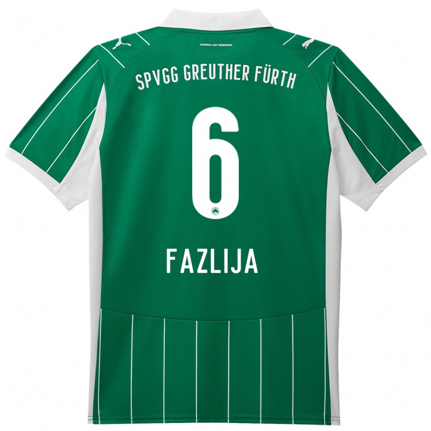 גברים ארג׳נית פאזליה #6 ירוק לבן הרחק ג'רזי 2025/26 חולצה קצרה