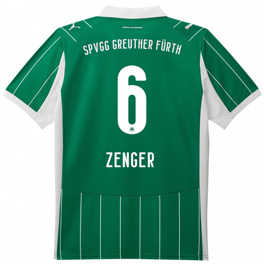 גברים Marc Zenger #6 ירוק לבן הרחק ג'רזי 2025/26 חולצה קצרה