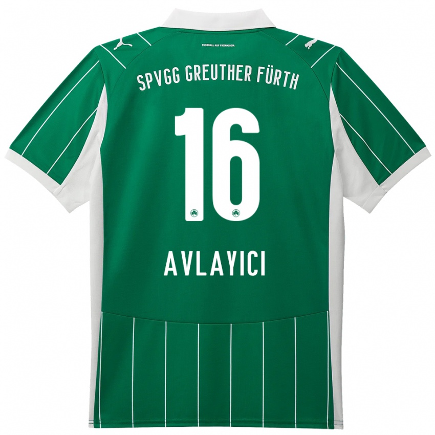 גברים Mehmet Avlayici #16 ירוק לבן הרחק ג'רזי 2025/26 חולצה קצרה