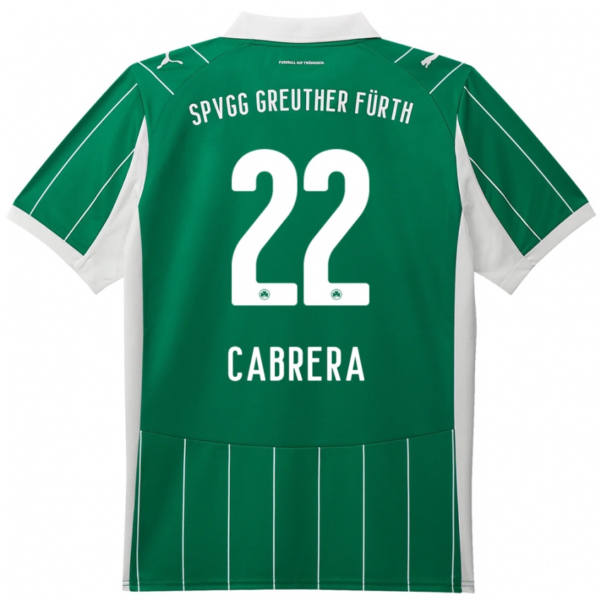 גברים Juan Cabrera #22 ירוק לבן הרחק ג'רזי 2025/26 חולצה קצרה