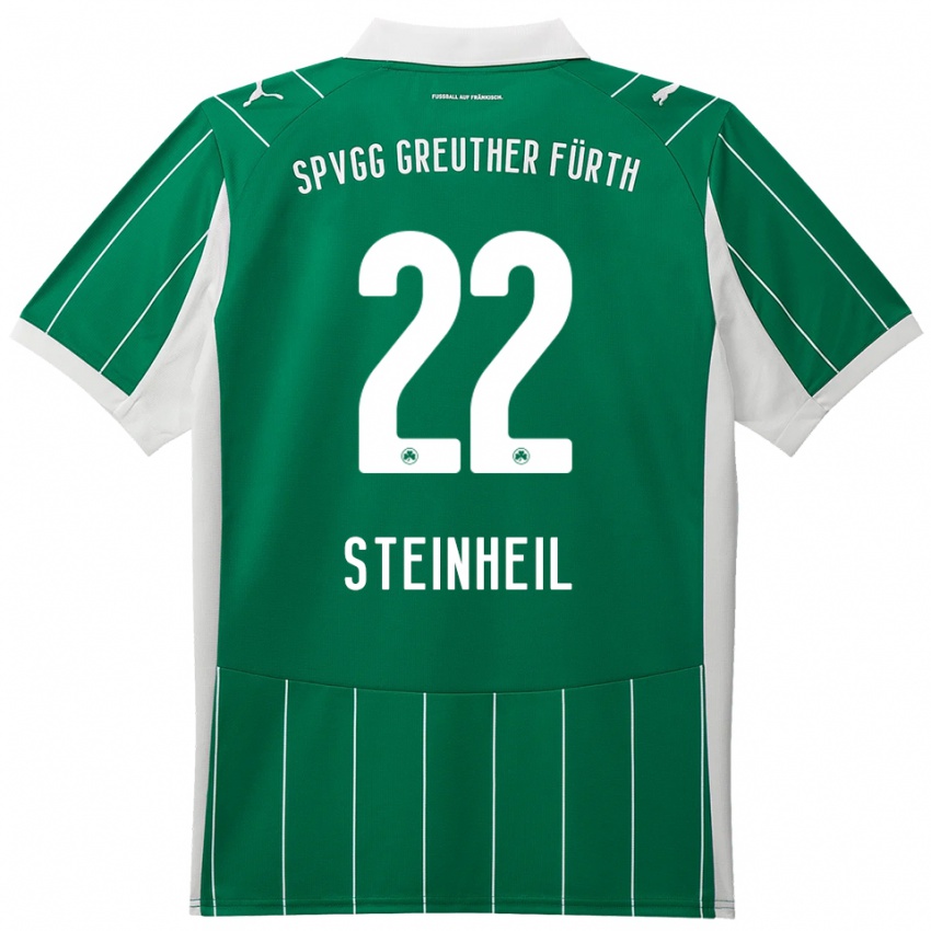 גברים Melvin Steinheil #22 ירוק לבן הרחק ג'רזי 2025/26 חולצה קצרה