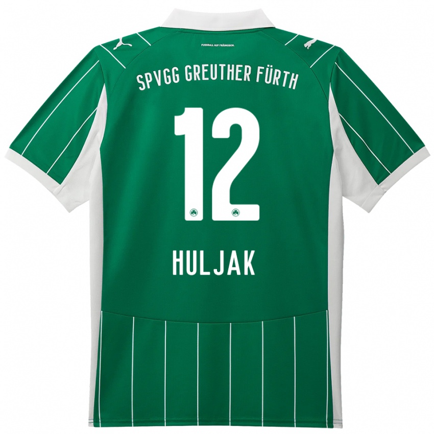 גברים דומיניק הוליאק #12 ירוק לבן הרחק ג'רזי 2025/26 חולצה קצרה