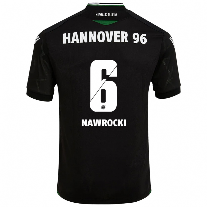 גברים מייק נאוורוצקי #6 שחור ירוק הרחק ג'רזי 2025/26 חולצה קצרה