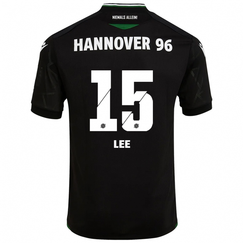גברים Olivia Lee #15 שחור ירוק הרחק ג'רזי 2025/26 חולצה קצרה