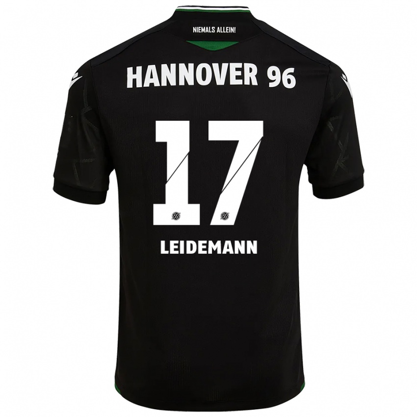 גברים לוקאס כארים ליידמן #17 שחור ירוק הרחק ג'רזי 2025/26 חולצה קצרה