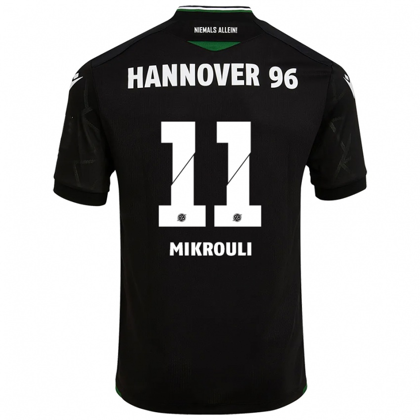 גברים Alexia Mikrouli #11 שחור ירוק הרחק ג'רזי 2025/26 חולצה קצרה