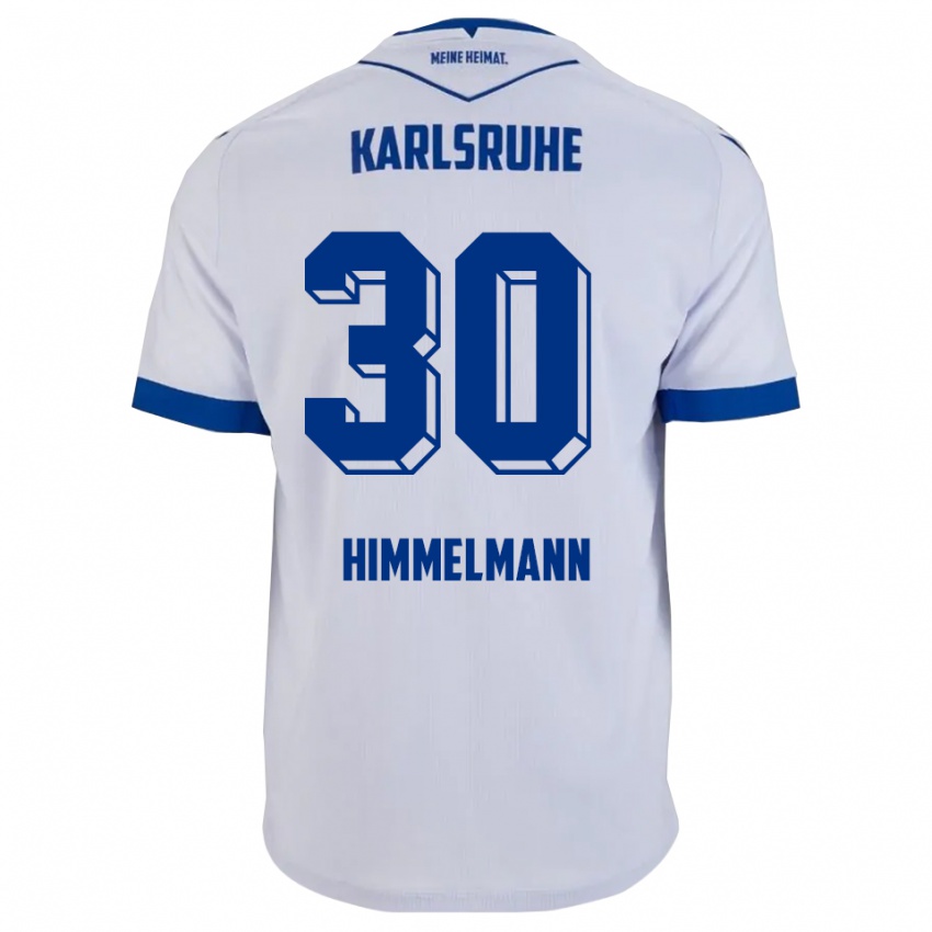 גברים רובין הימלמן #30 לבן כחול הרחק ג'רזי 2025/26 חולצה קצרה