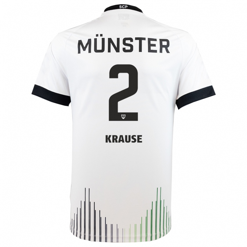 גברים Moritz Krause #2 לבן שחור הרחק ג'רזי 2025/26 חולצה קצרה