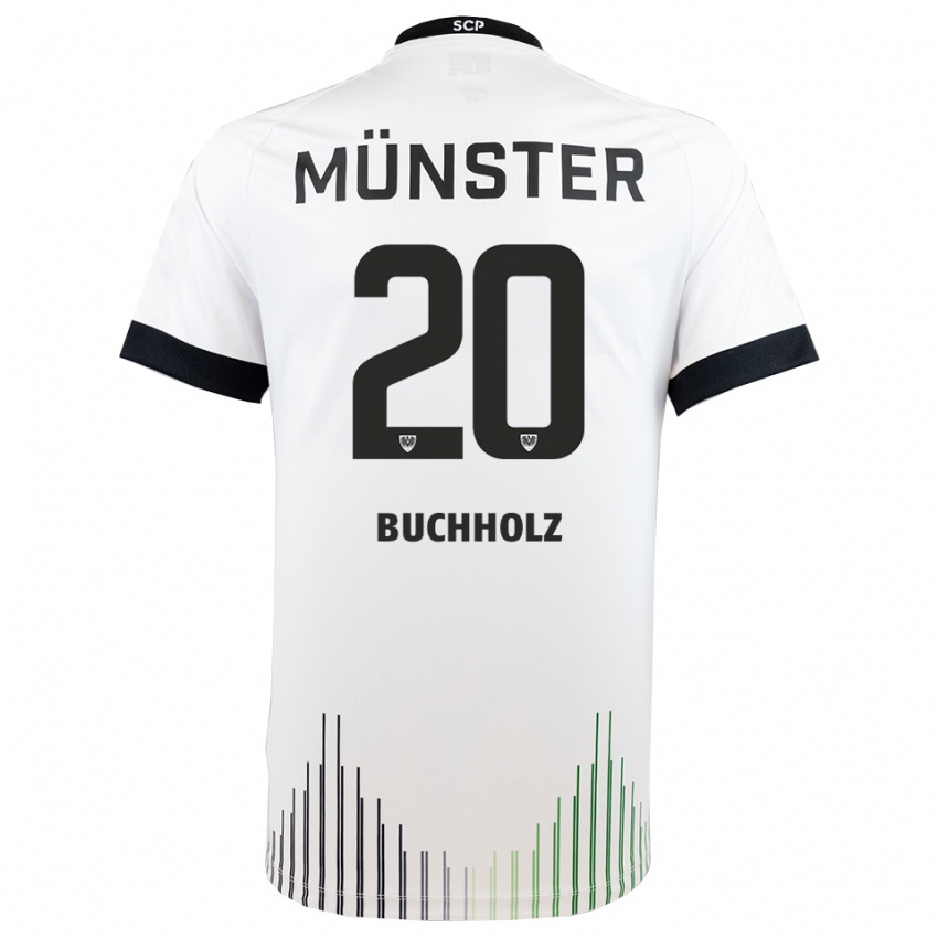 גברים Julius Buchholz #20 לבן שחור הרחק ג'רזי 2025/26 חולצה קצרה