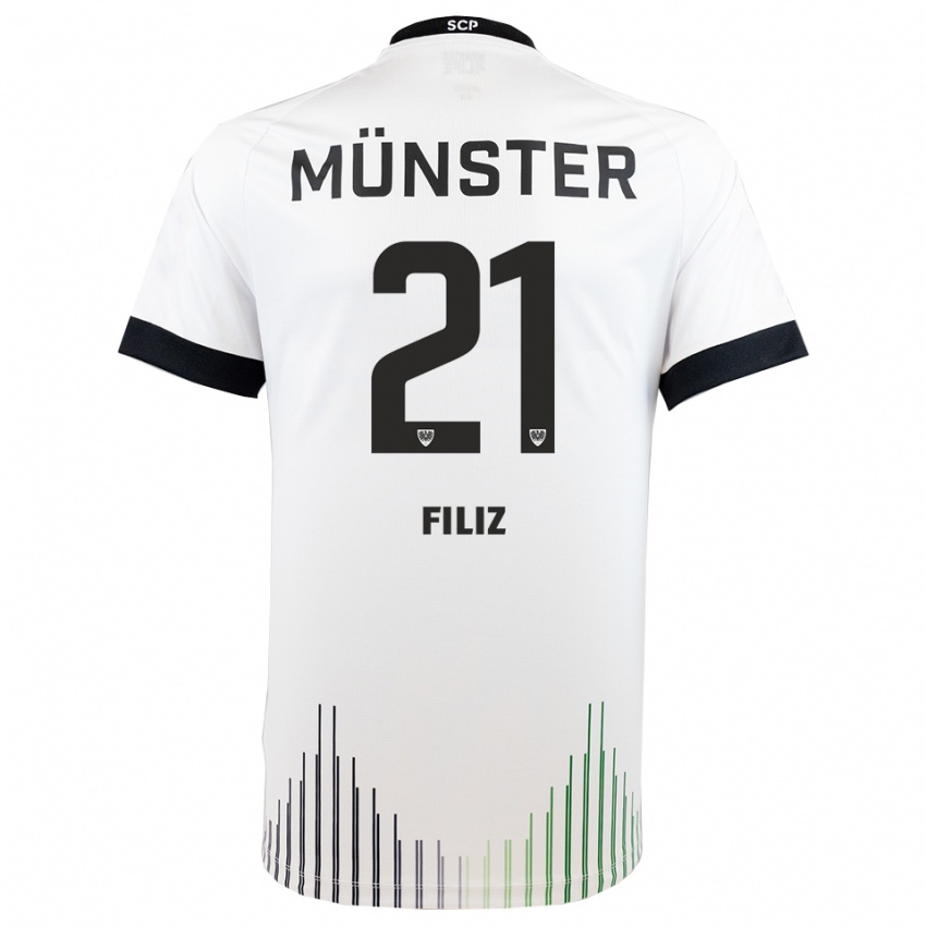 גברים מטה פיליז #21 לבן שחור הרחק ג'רזי 2025/26 חולצה קצרה