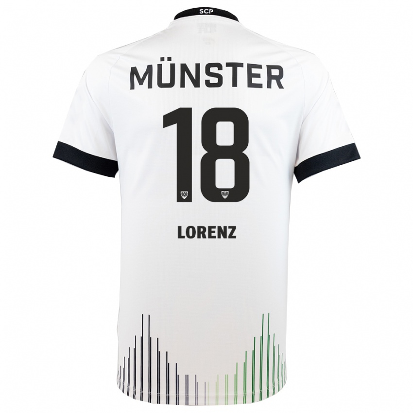 גברים מארק לורנץ #18 לבן שחור הרחק ג'רזי 2025/26 חולצה קצרה