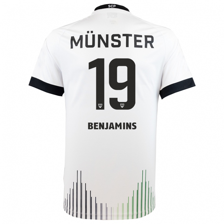 גברים מרווין בנג׳מינס #19 לבן שחור הרחק ג'רזי 2025/26 חולצה קצרה