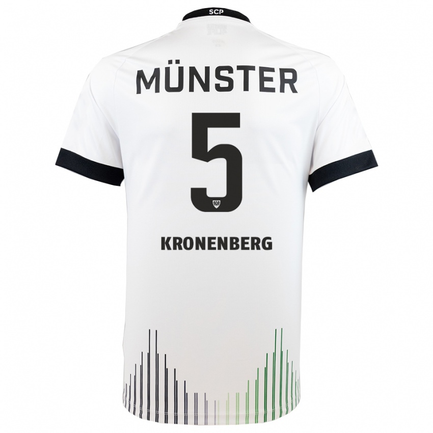 גברים Ben Kronenberg #5 לבן שחור הרחק ג'רזי 2025/26 חולצה קצרה