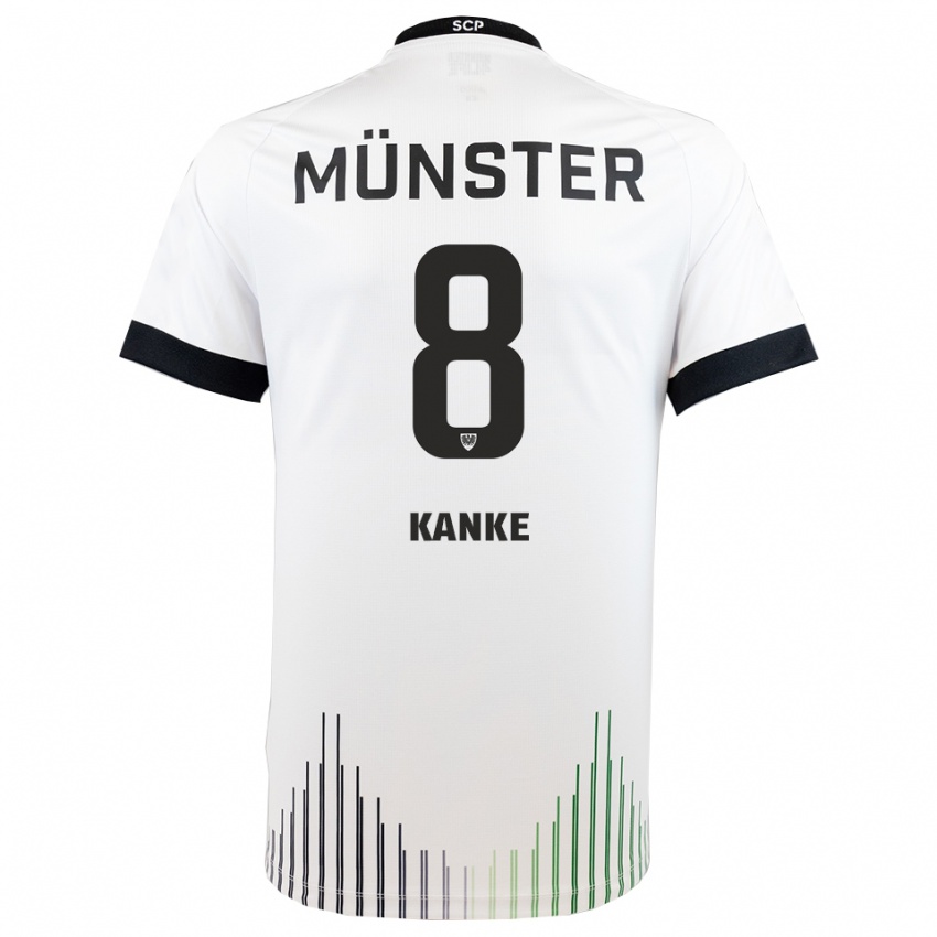 גברים Tim Kanke #8 לבן שחור הרחק ג'רזי 2025/26 חולצה קצרה