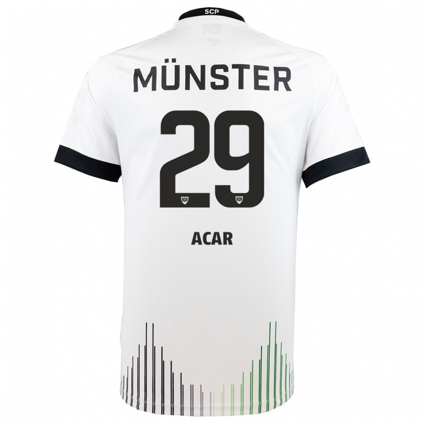 גברים ריאן עכאר #29 לבן שחור הרחק ג'רזי 2025/26 חולצה קצרה