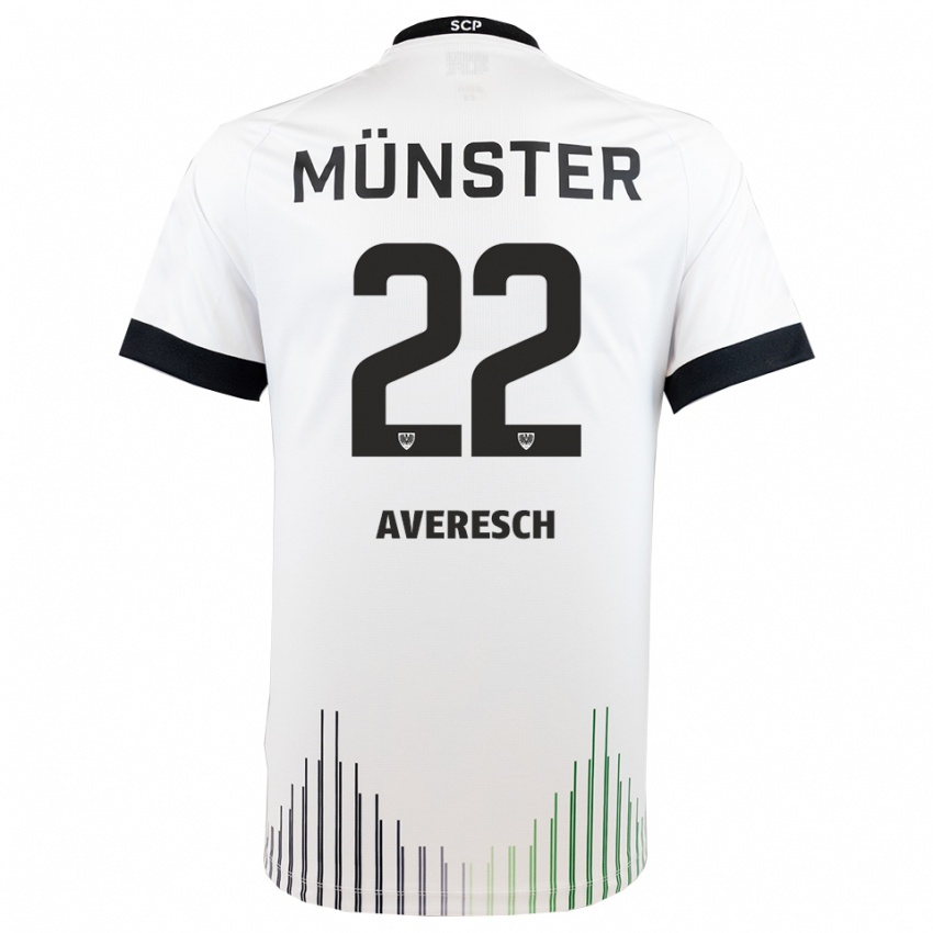 גברים Noah Averesch #22 לבן שחור הרחק ג'רזי 2025/26 חולצה קצרה