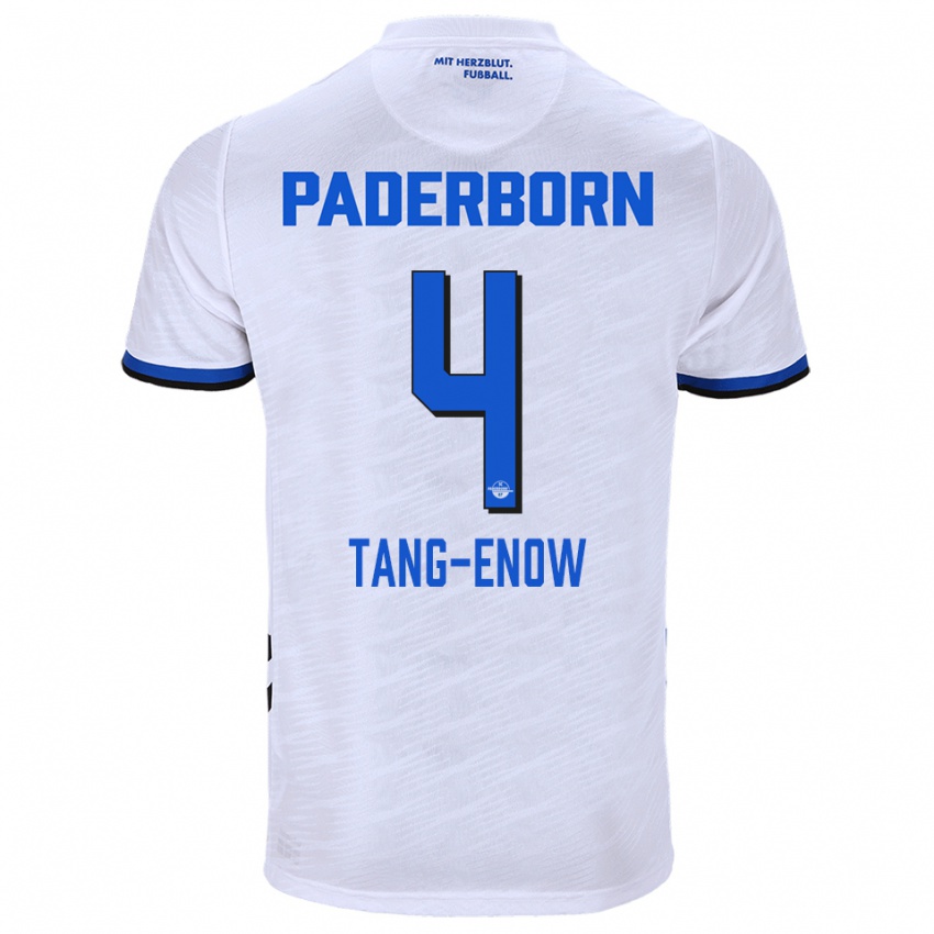 גברים Jason Tang-Enow #4 לבן כחול הרחק ג'רזי 2025/26 חולצה קצרה