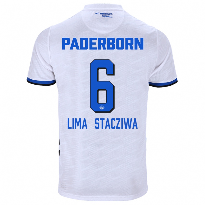 גברים Neo Lima Stacziwa #6 לבן כחול הרחק ג'רזי 2025/26 חולצה קצרה