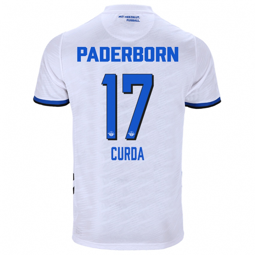 גברים לאורין קורדה #17 לבן כחול הרחק ג'רזי 2025/26 חולצה קצרה