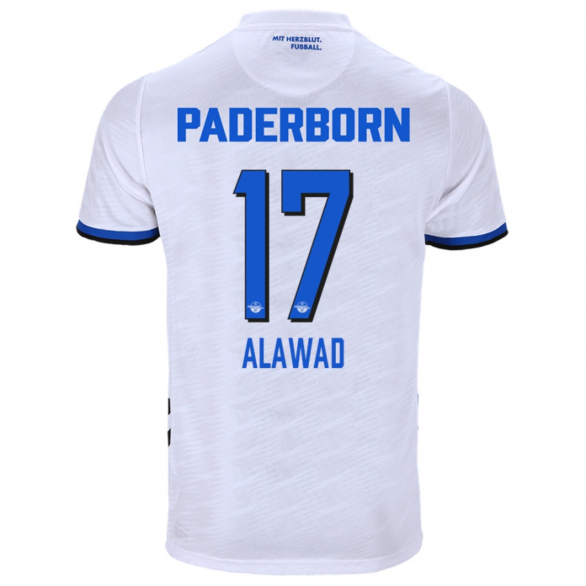 גברים A. Alawad #17 לבן כחול הרחק ג'רזי 2025/26 חולצה קצרה