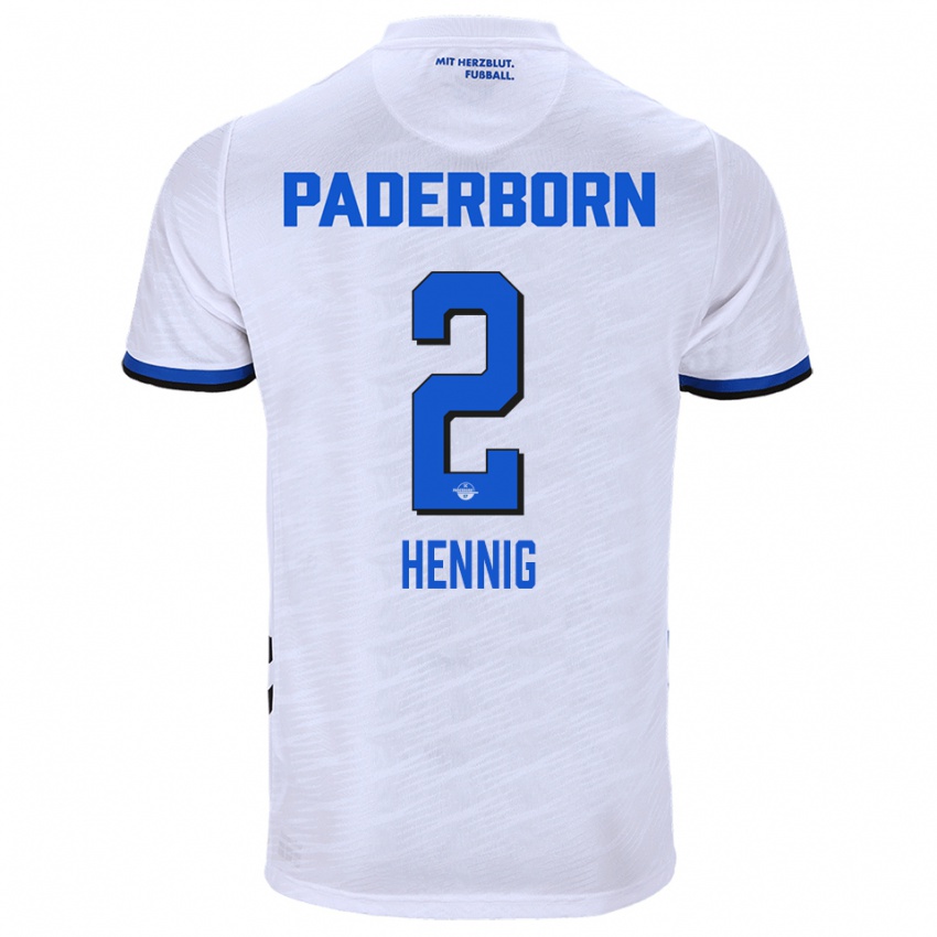 גברים לני הניג #2 לבן כחול הרחק ג'רזי 2025/26 חולצה קצרה